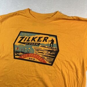 Austin City Limits Shirt Mens Medium Yellow Zilker Park ACL Festival Tee 2019